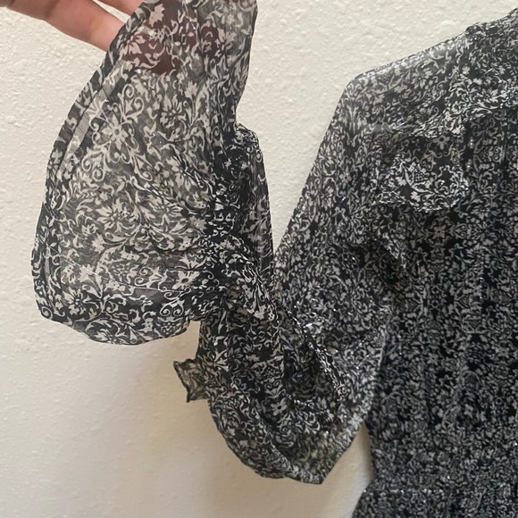 Mango Grace Abstract Ruffled Mini Dress - Picture 8 of 13